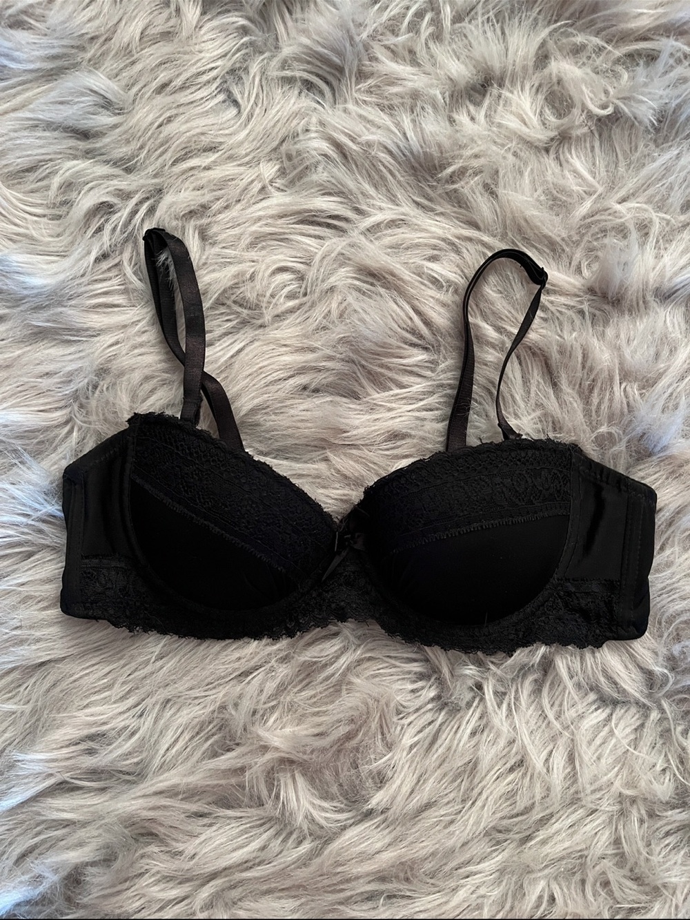 Joe Boxer Black Lace Underwire Push-Up Bra